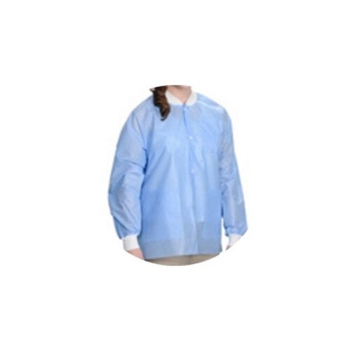 Lab Coats, Knee Length, PK/10, Medical Blue